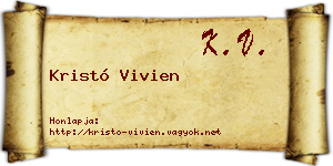 Kristó Vivien névjegykártya