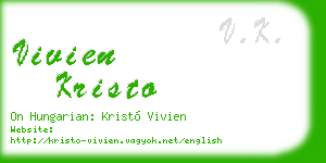 vivien kristo business card